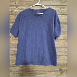 Polo by Ralph Lauren Blue V-Neck Men's Shirt
